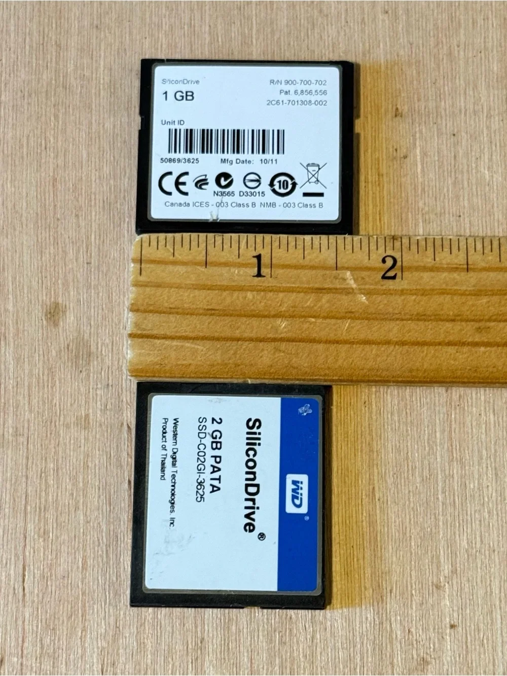 2-Western Digital SiliconDrive SSD-C01GI-3625, 1/2GB PATA Card“UNTESTED”Read Blw